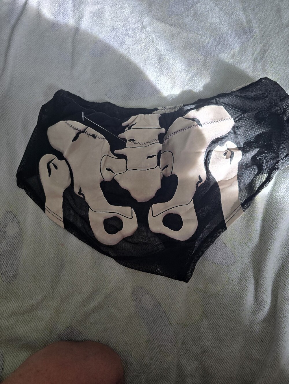 Body Rage Bones Panties Black Small